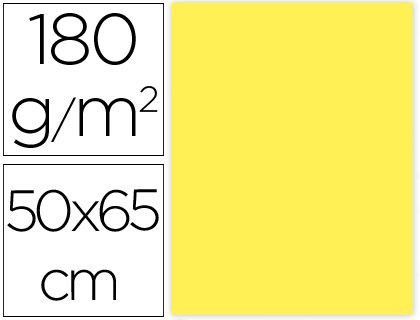 Cartulina Liderpapel 50X65 cm 180G/M2 Amarillo Paquete de 25