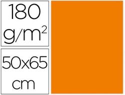 Cartulina Liderpapel 50X65 cm 180G/M2 Naranja Fuerte Paquete de 25