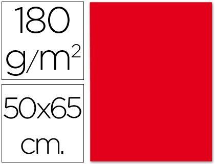 Cartulina Liderpapel 50X65 cm 180G/M2 Rojo