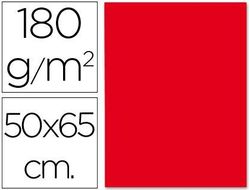Cartulina Liderpapel 50X65 cm 180G/M2 Rojo