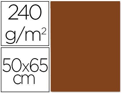 Cartulina Liderpapel 50X65 cm 240G/M2 Marron Escolar Paquete de 25 Unidades