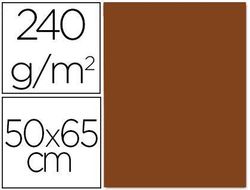 Cartulina Liderpapel 50X65 cm 240G/M2 Marron Escolar Paquete de 25 Unidades