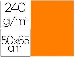 Cartulina Liderpapel 50X65 cm 240G/M2 Naranja Paquete de 25 Unidades