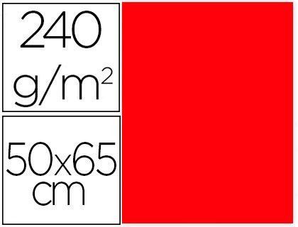 Cartulina Liderpapel 50X65 cm 240G/M2 Rojo Paquete de 25 Unidades