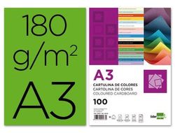 Cartulina Liderpapel A3 180G/M2 Verde Paquete de 100
