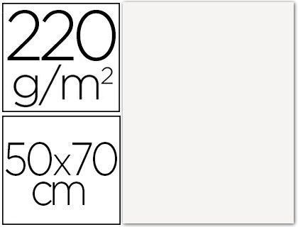 Cartulina lisa/rugosa 2 texturas 50x70 cm 220g/m2 blanco