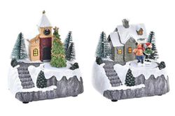 Casa Led Movimiento Musical Navidad