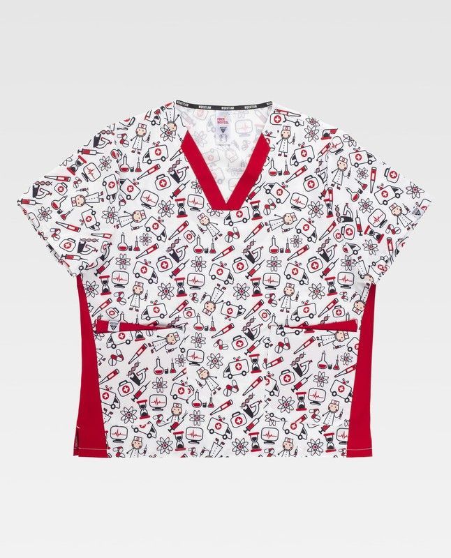 Casaca de color Estampado+ Rojo