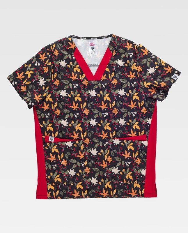 Casaca de color Estampado+ Rojo