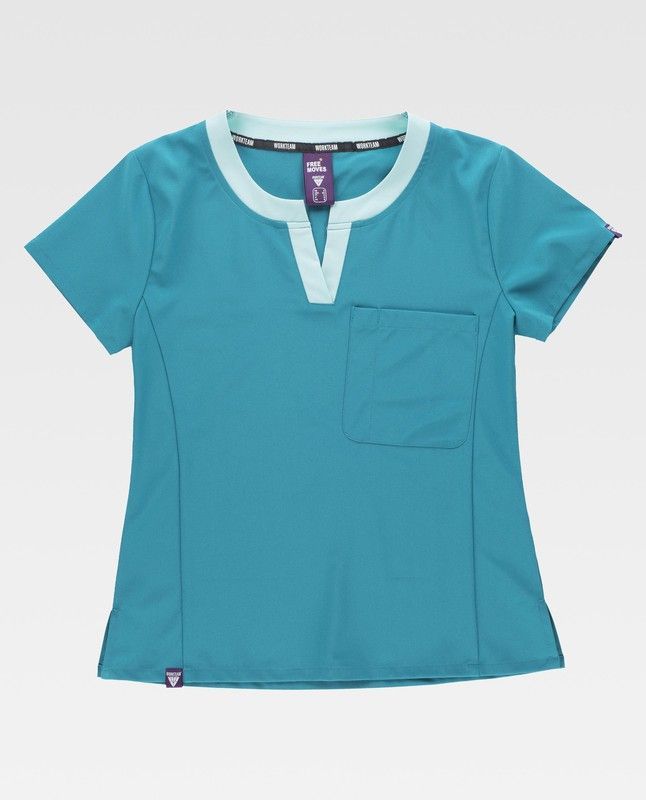 Casaca de señora combinada Turquesa / Turquesa Claro