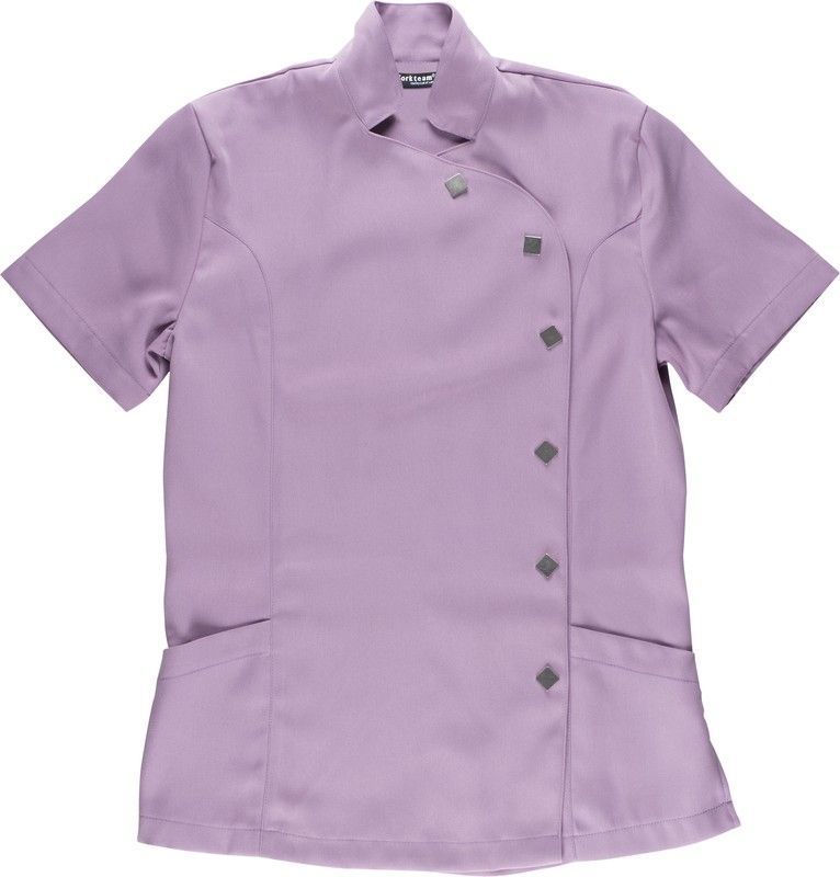 Casaca entallada, cierre de corchetes con dos bolsos bajos Malva