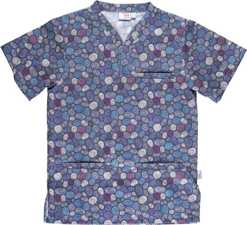 Casaca manga corta un bolso de pecho Unisex estampado circulos