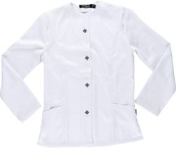 Casaca  manga larga, cierre central corchetes Blanco