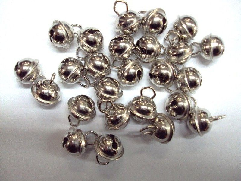 Cascabel 11 mm. plateados, bolsa 25 uds.