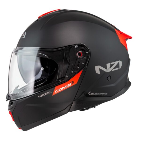 Casco Abatible NZI Combi 3 Duo Solid Nouveau Matt Black