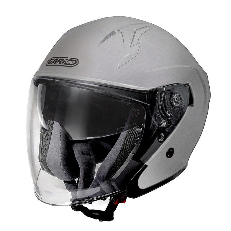 Casco Garibaldi G40 sunvisor. Plata Mate