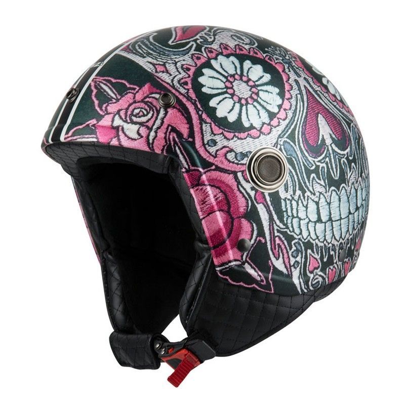 Casco jet nzi tonup Bordado