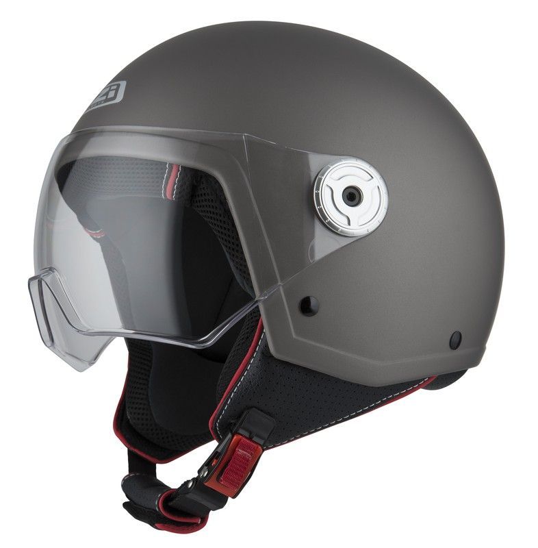 Casco jet nzi vintage 3 antracita mate
