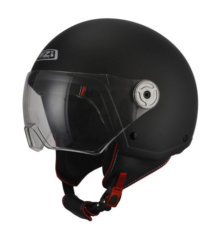 Casco jet nzi vintage 3 negro mate