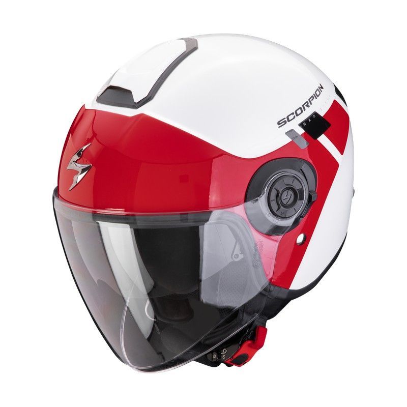 Casco Jet Scorpion Exo City II MALL Blanco-Rojo