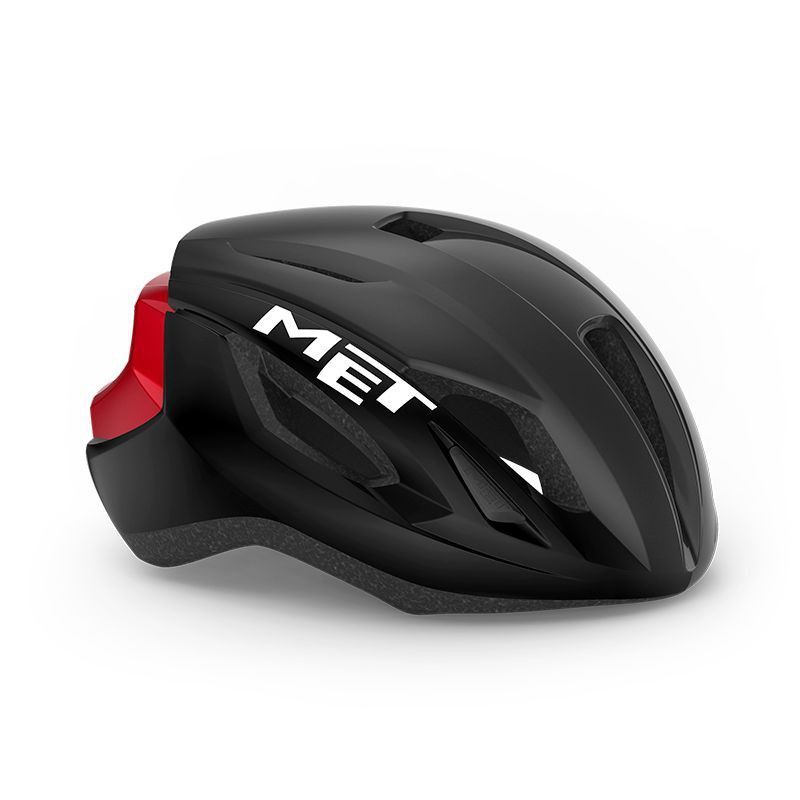CASCO MET STRALE NEGRO/ROJO METALICO BRILLO 56-58 Talla M