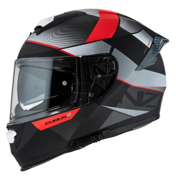 Casco NZI Eurus 4 Stream Duo Vanguard Black & Antracite & Red & Tinted S Matt con Spoiler
