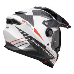 Casco off-road Scorpion ADF-9000 AIR FEAT Blanco mate-Negro-Rojo