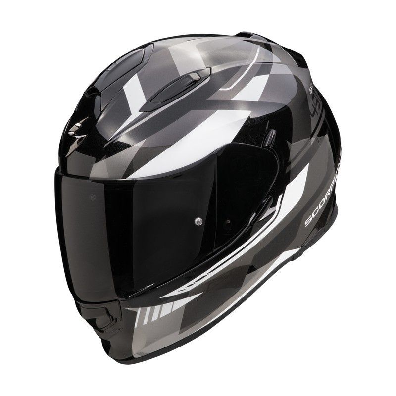 Casco Scorpion EXO-491 ABILIS Negro-Plata-Blanco