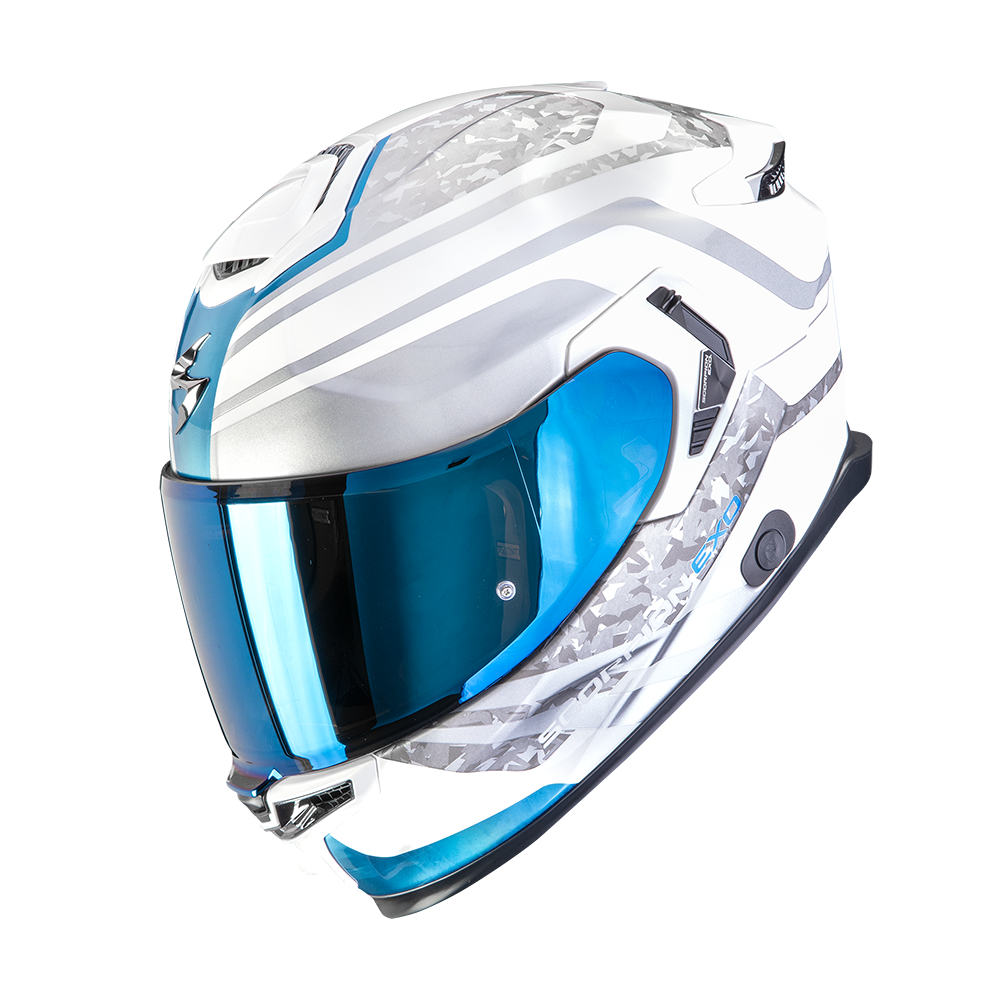Casco Scorpion EXO-GT SP Air Arten White & Blue