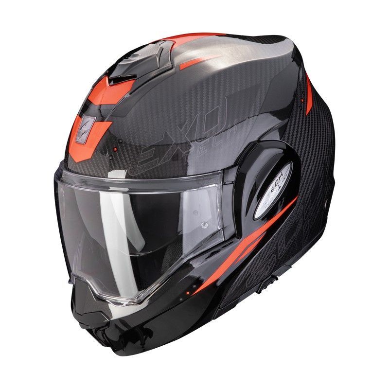 Casco Scorpion EXO-TECH EVO CARBON ROVER Negro-Rojo