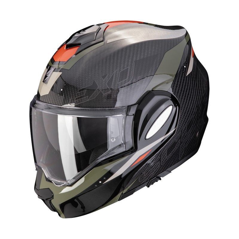 Casco Scorpion EXO-TECH EVO CARBON ROVER Negro-Verde