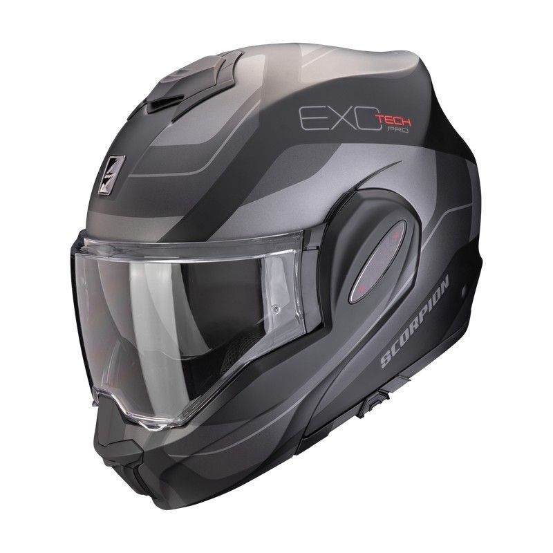 Casco Scorpion EXO-TECH EVO PRO COMMUTA Negro mate-Plata.