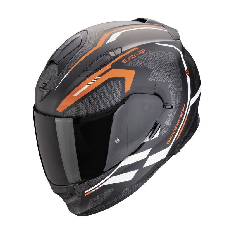 Cascol Scorpion EXO-491 KRIPTA Negro mate-Naranja-Blanco