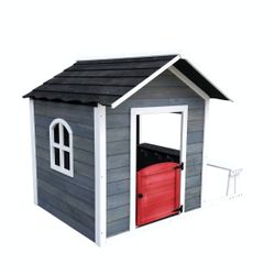 Casita infantil de madera de pino en multicolor, 116 x 138 x 132,5 cm | Chloe