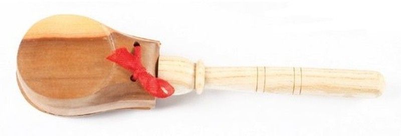 Castañuela de madera con mango