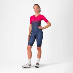 Castelli Tritraje Integral Core Tri W m/c Azul Belgian/Rosa brill