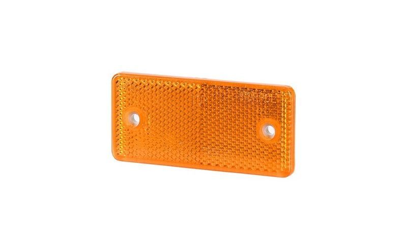 Catadióptrico rectangular 94 ámbar 2 agujeros homologado (1 unidad)