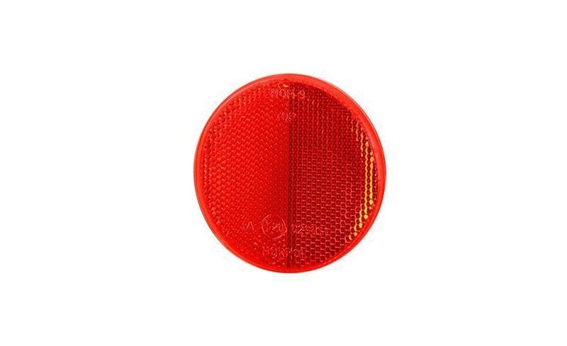 Catadióptrico redondo 79mm rojo (1 unidad). Sujeción con tornillo