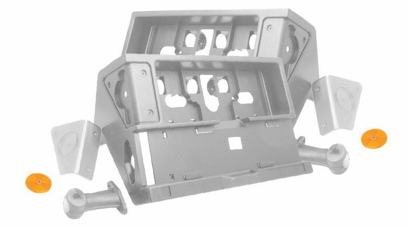 Catadioptrico redondo ambar porta piloto trasero Lecitrailer