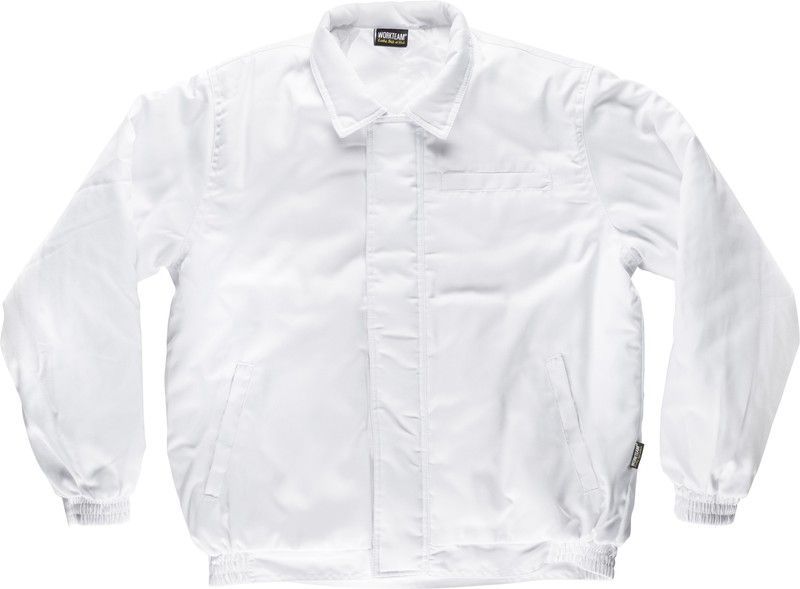 Cazadora acolchada con cierre de cremallera Blanco