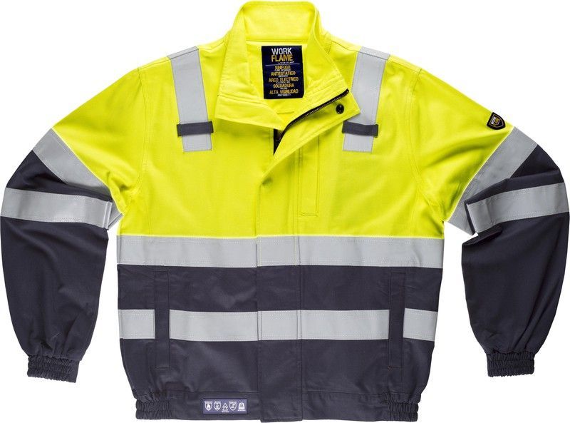 Cazadora AV ignífuga  Marino Amarillo