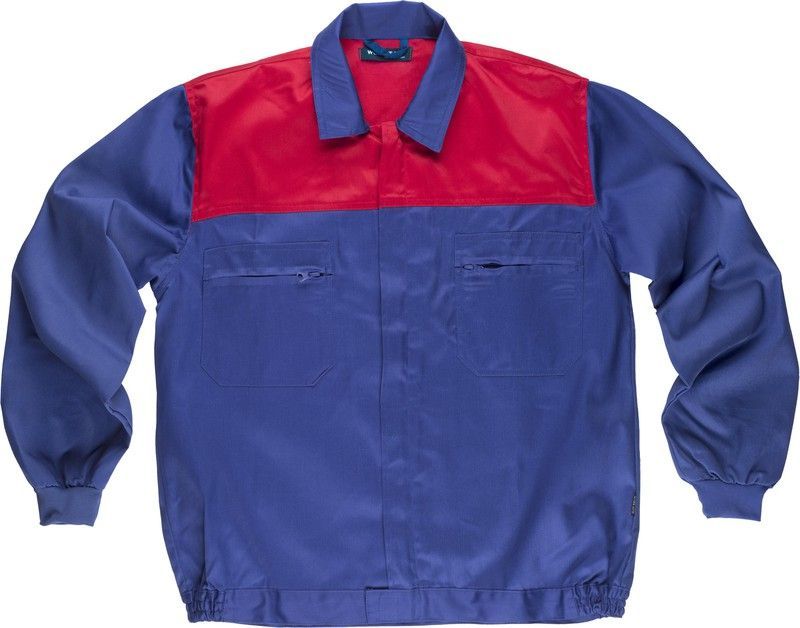 Cazadora Canesú combinadoAzulina / Rojo