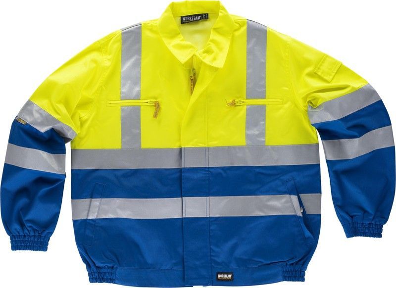 Cazadora combinada alta visibilidad Azulina / Amarillo