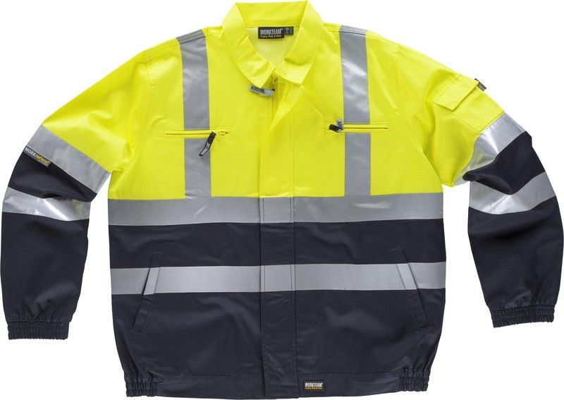 Cazadora combinada alta visibilidad Marino / Amarillo