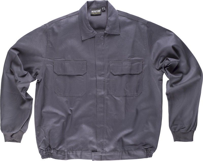 Cazadora con cremallera de metal oculta 100% Algodón Gris