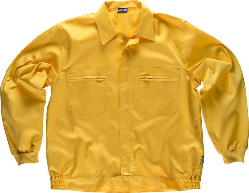 Cazadora con cremalleras de nylon Amarillo