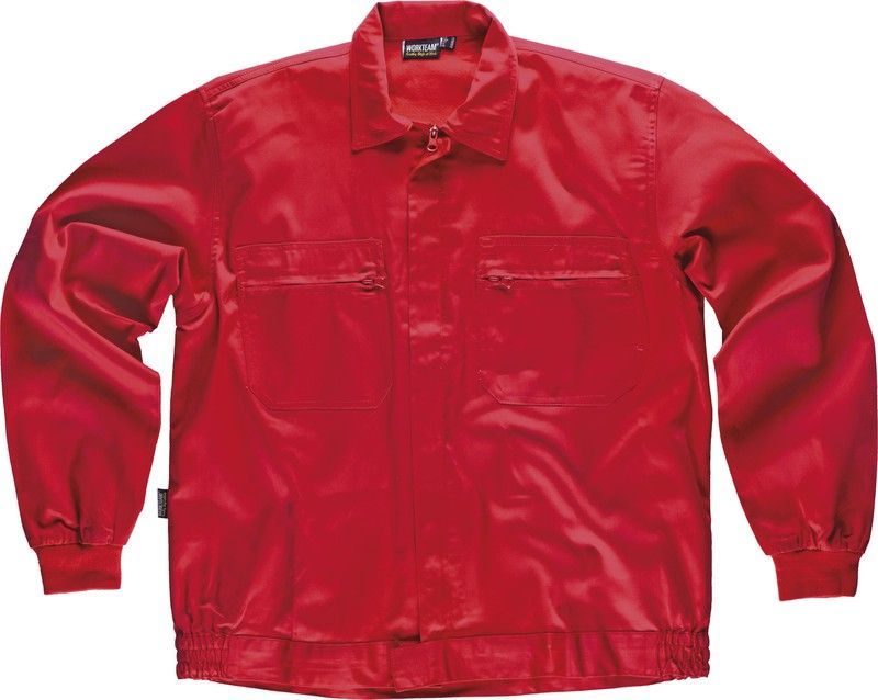 Cazadora con cremalleras de nylon Rojo