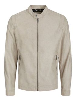 Cazadora corta con cremallera Jack & Jones Beige