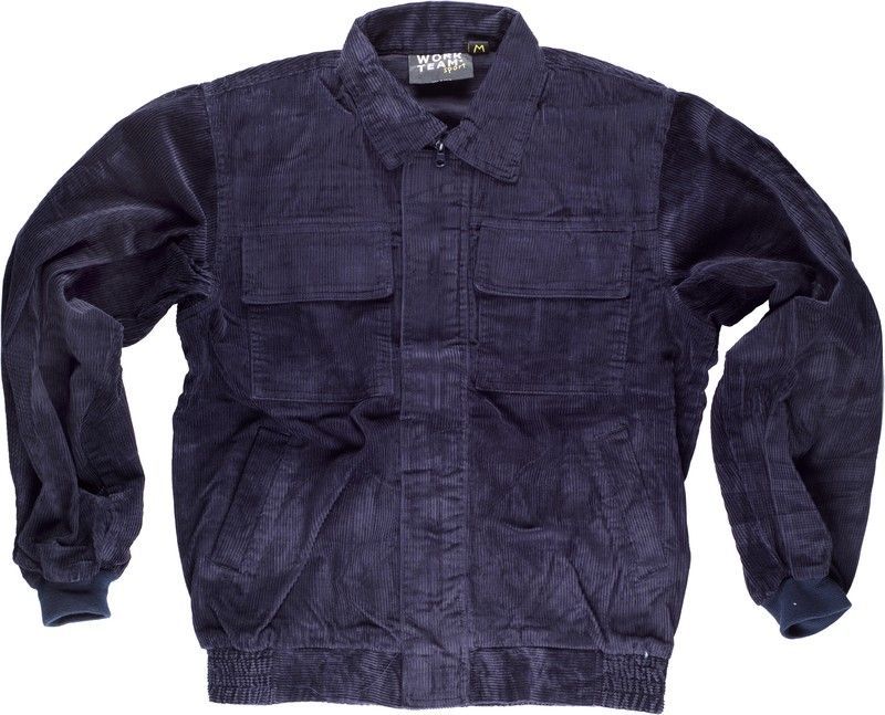 Cazadora de pana con cremallera y 2 bolsos de pecho Marino