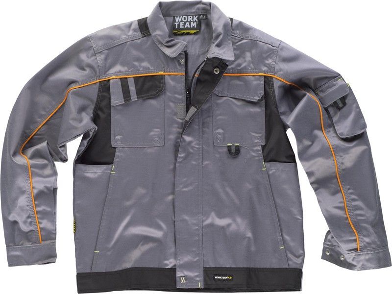 Cazadora linea 9 combinada con cierre cremallera Gris / Negro